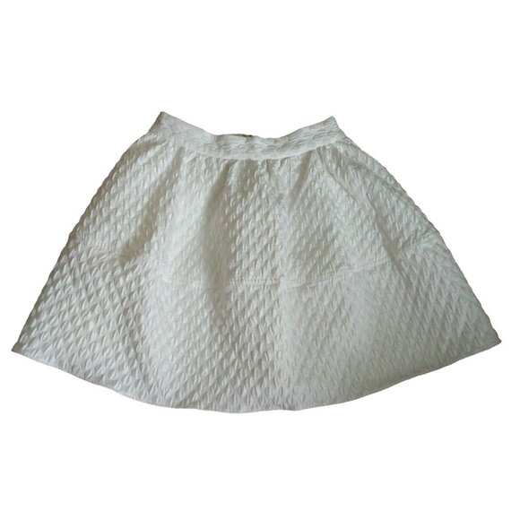 Express Skirt Womens Size 6 White High Waist Full Short Mini pockets - Picture 1 of 12
